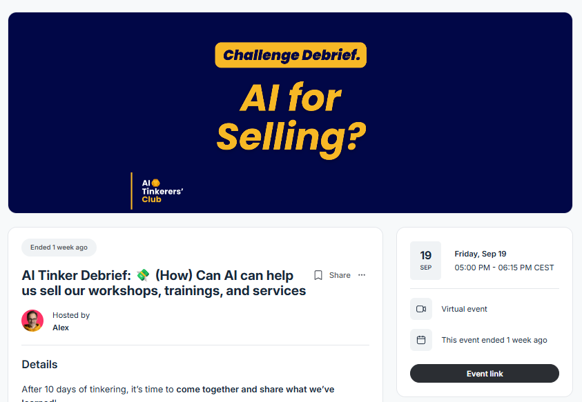 Live Debrief Session